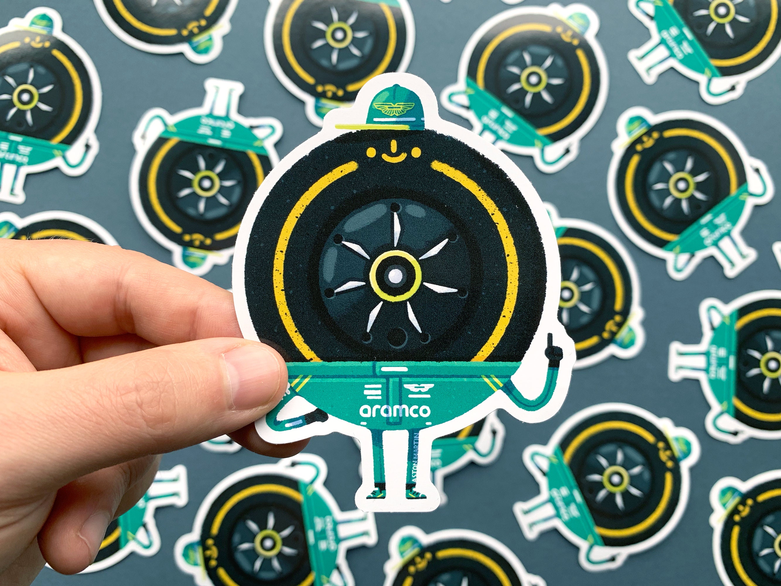 F1 Team Wheel Sticker: Formula One Fan Art, Matte Vinyl Decal - Etsy