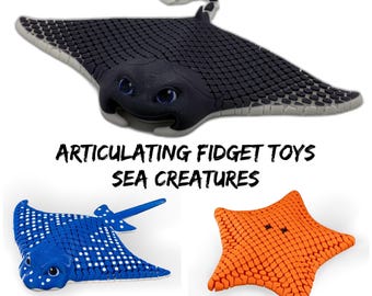 Articulating sea creatures - fidget toys, articulating, stress relieving