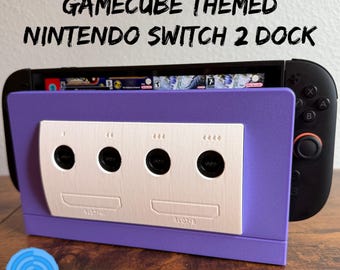 GameCube Inspired Switch 2 Dock | Game Cartridge Holder | Retro Gaming Stand | Console Organizer