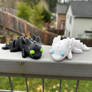 Baby Dragons - Night and Light Fury colored