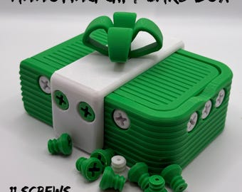 Annoying Gift Card Box – Puzzle with 11 Screws, Fun Gift Packaging