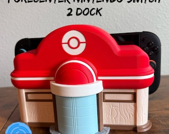 Base de carga/soporte para juegos/organizador de consola Switch 2 inspirado en el PokeCenter