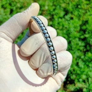 Pulseira boll, pulseira de prata esterlina 925 - design artesanal feito à mão