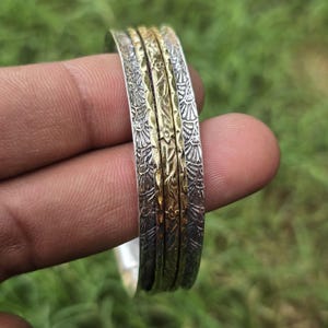 Spinner Bangle, Anxiety Spinner Bangle, 925 Sterling Silver bangle, 18k Gold Plated, Black Oxidize finish, Design Bangle, Mother Gift, gift