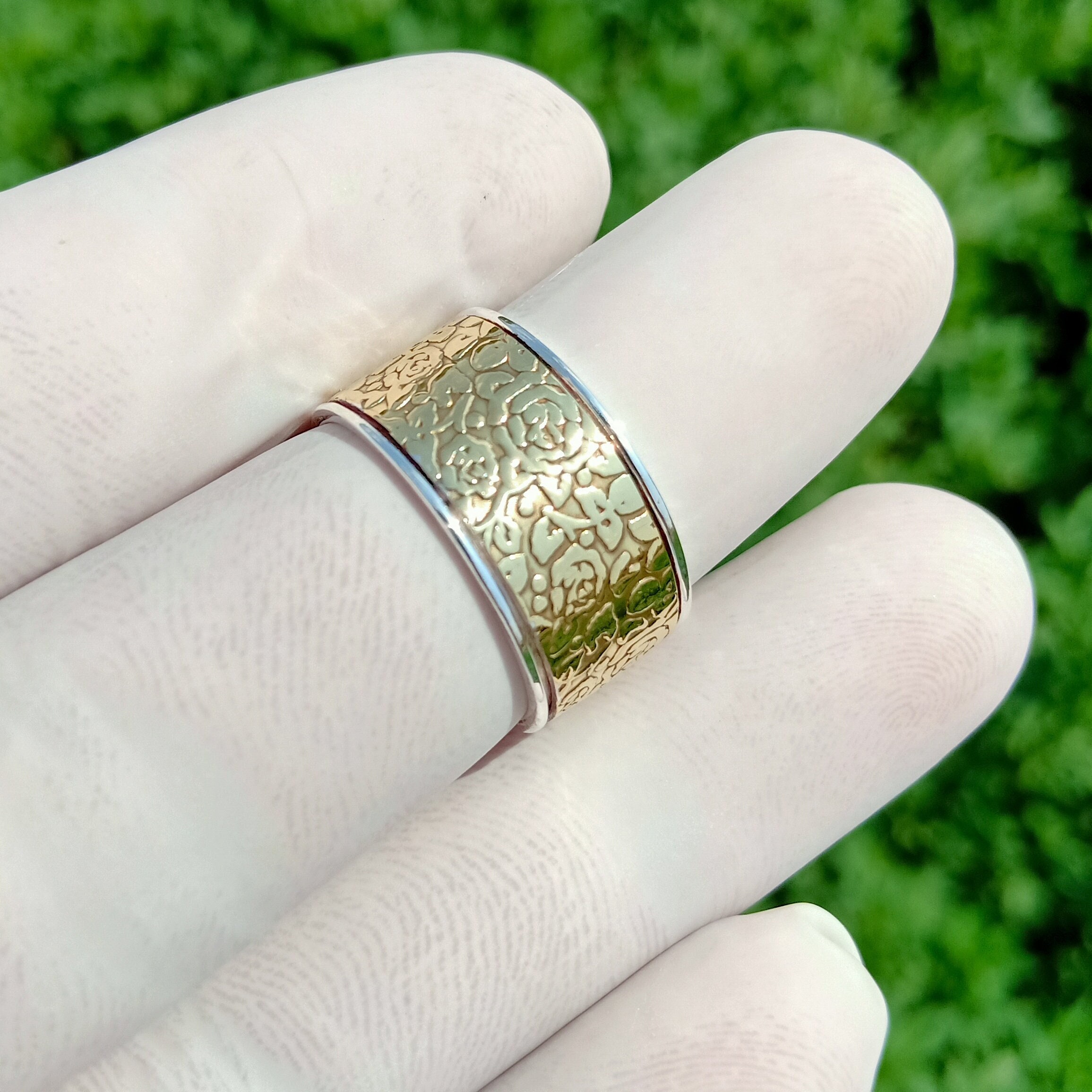 Spinner Ring, 925 Sterling Silver Ring, 18k Gold Plated Ring, Anxiety Ring, Rose Desion Spinner Ring, Woman Spinner Ring, Love Spinner Ring