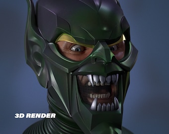 Green Goblin-inspirerad mask - ladda ner STL (UPPDATERAD)