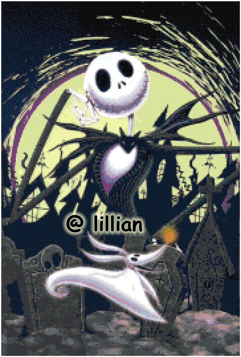 PDF the NIGHTMARE Before Christmas Jack Daylight Dreaming Counted Cross ...