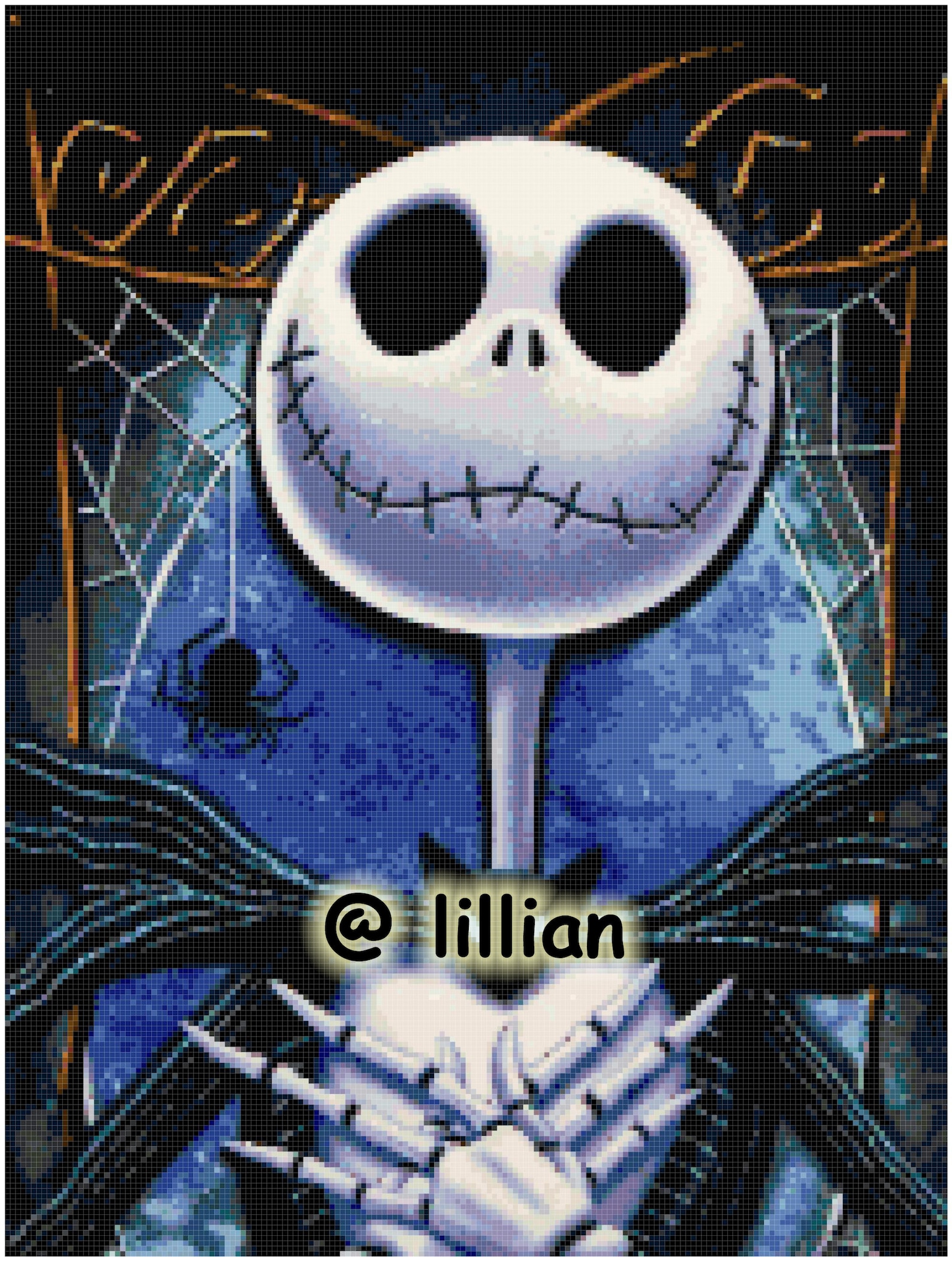 PDF the NIGHTMARE Before Christmas Jack Spidey Town Counted Cross ...