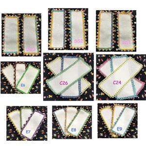 1 set 3pcs Custom RAINBOW White 18-count AIDA Fabric Cross Stitch Trimmed BookMark BookMarks A