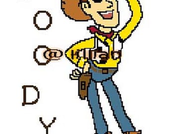 PDF TOY STORY ~ Woody Counted Cross Stitch Pattern Chart