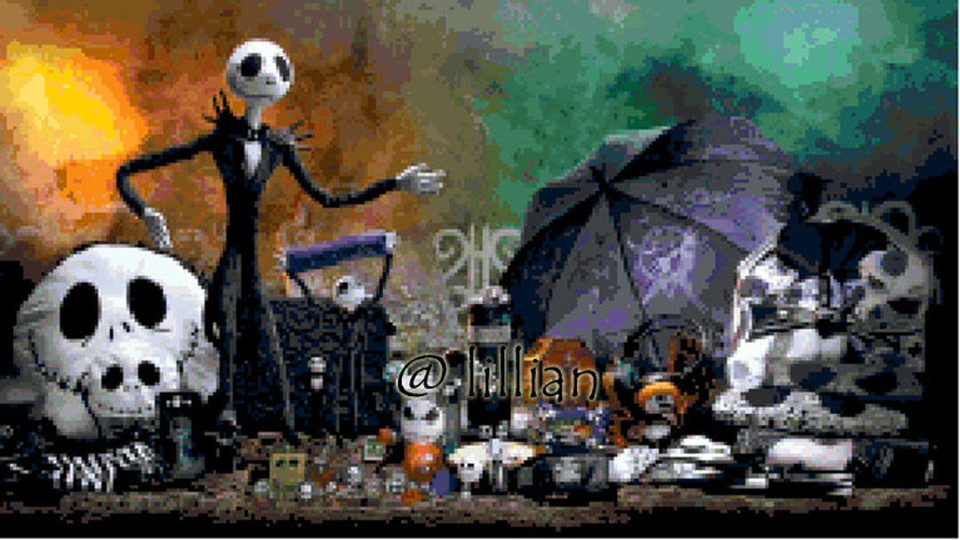 PDF the NIGHTMARE Before CHRISTMAS All Jack Counted Cross Stitch ...