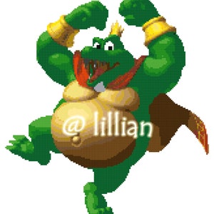 PDF Super MARIO ~ King K ROOL Kreuzstichvorlage Zählvorlage