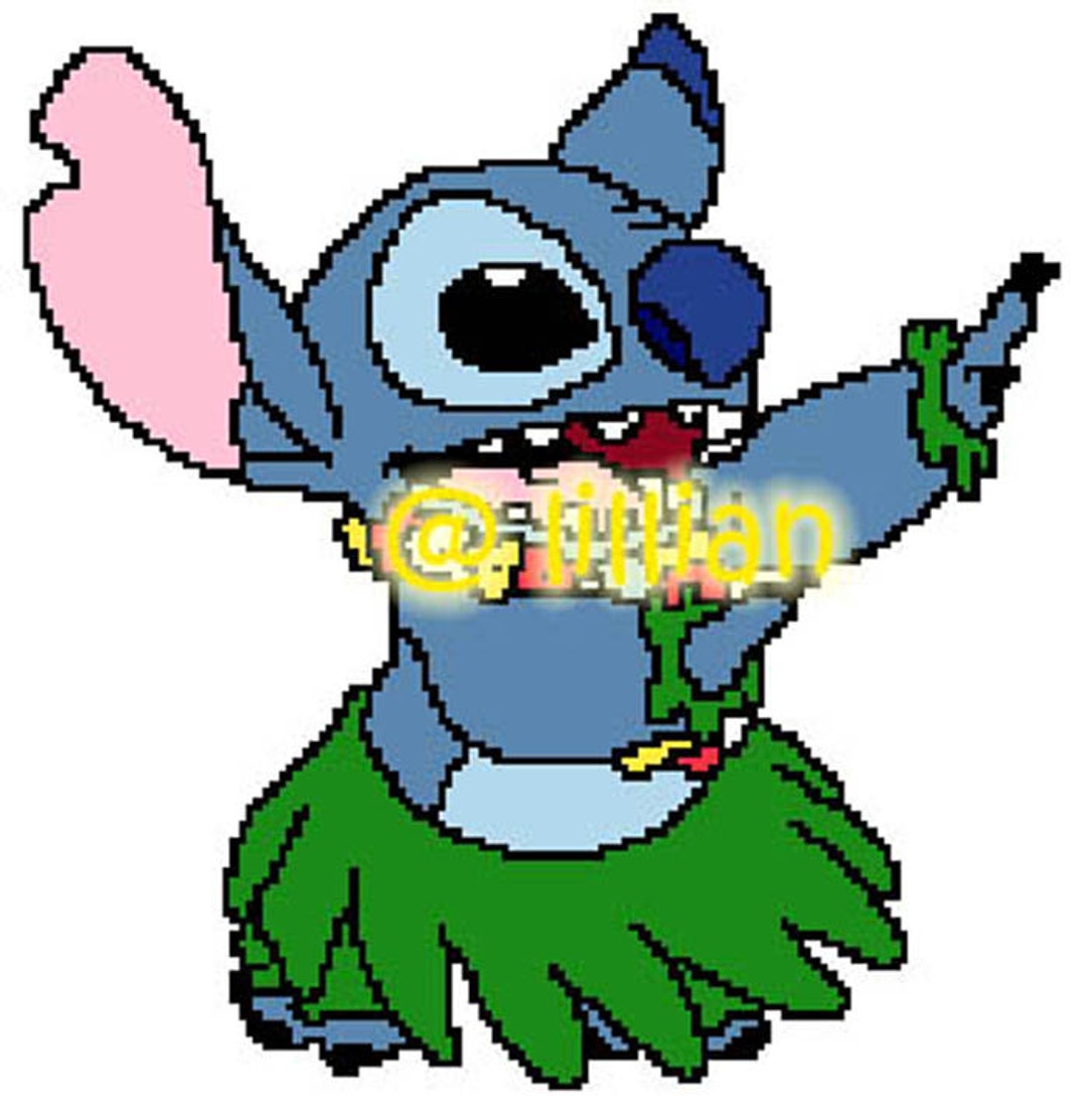 PDF Lilo &amp; STITCH ~ Stitch Dancing HAWAIIAN Counted Cross Stitch ...