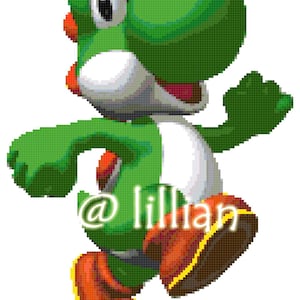 PDF Super MARIO ~ YOSHI Counted Cross Stitch Pattern Chart