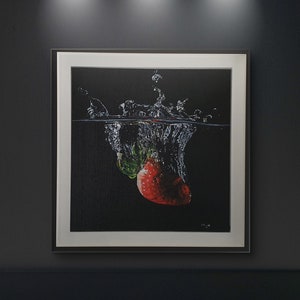 PEINTURE à L'HUILE à la FRAISE pour la décoration de la maison et de la cuisine ou pour faire un cadeau