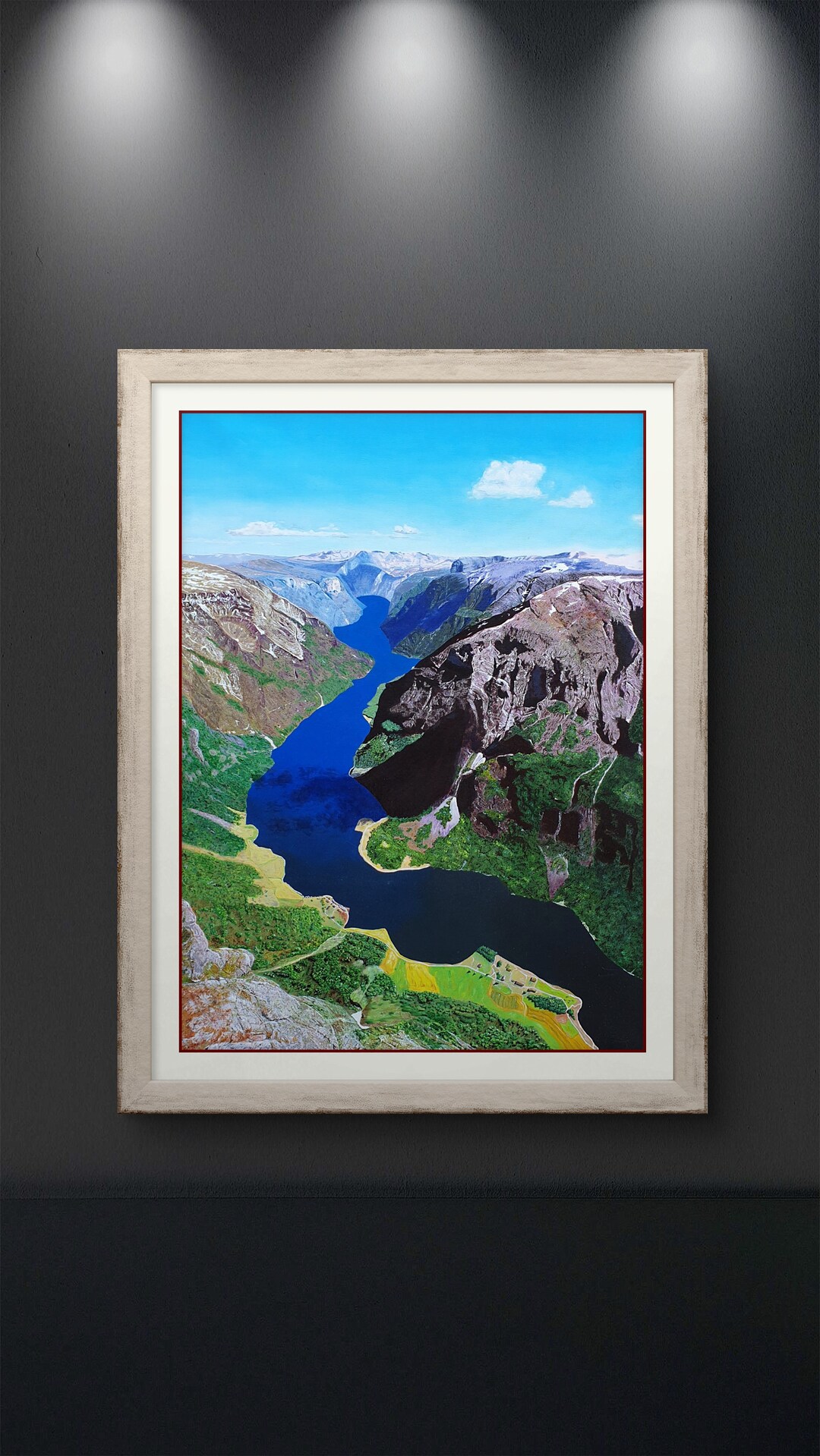 ご自宅の装飾や贈り物に最適な山と川の油絵 - Etsy 日本