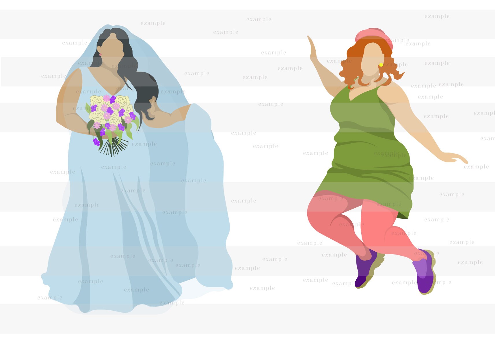 Body Positivity Clipart Body Positive Plus Size Women Confident Fat