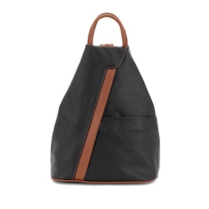 Anti theft, convertible, Handmade Italian Leather Backpack • Tuscany Full-Grain