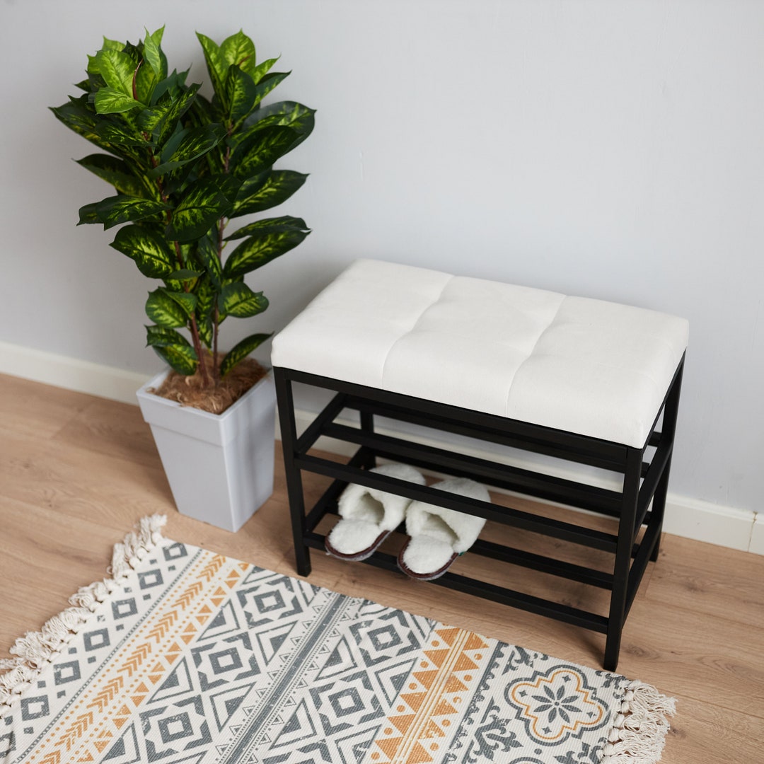 Banc Pouf industriel en métal meubles rembourrés Pouf fait Etsy France