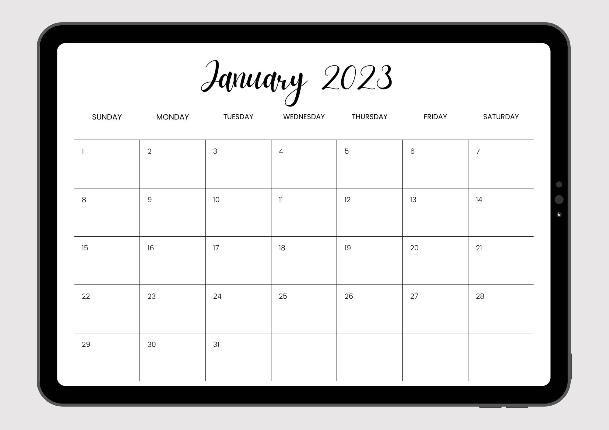 2023-monthly-printable-blank-calendar-landscape-pdf-letter-etsy-canada