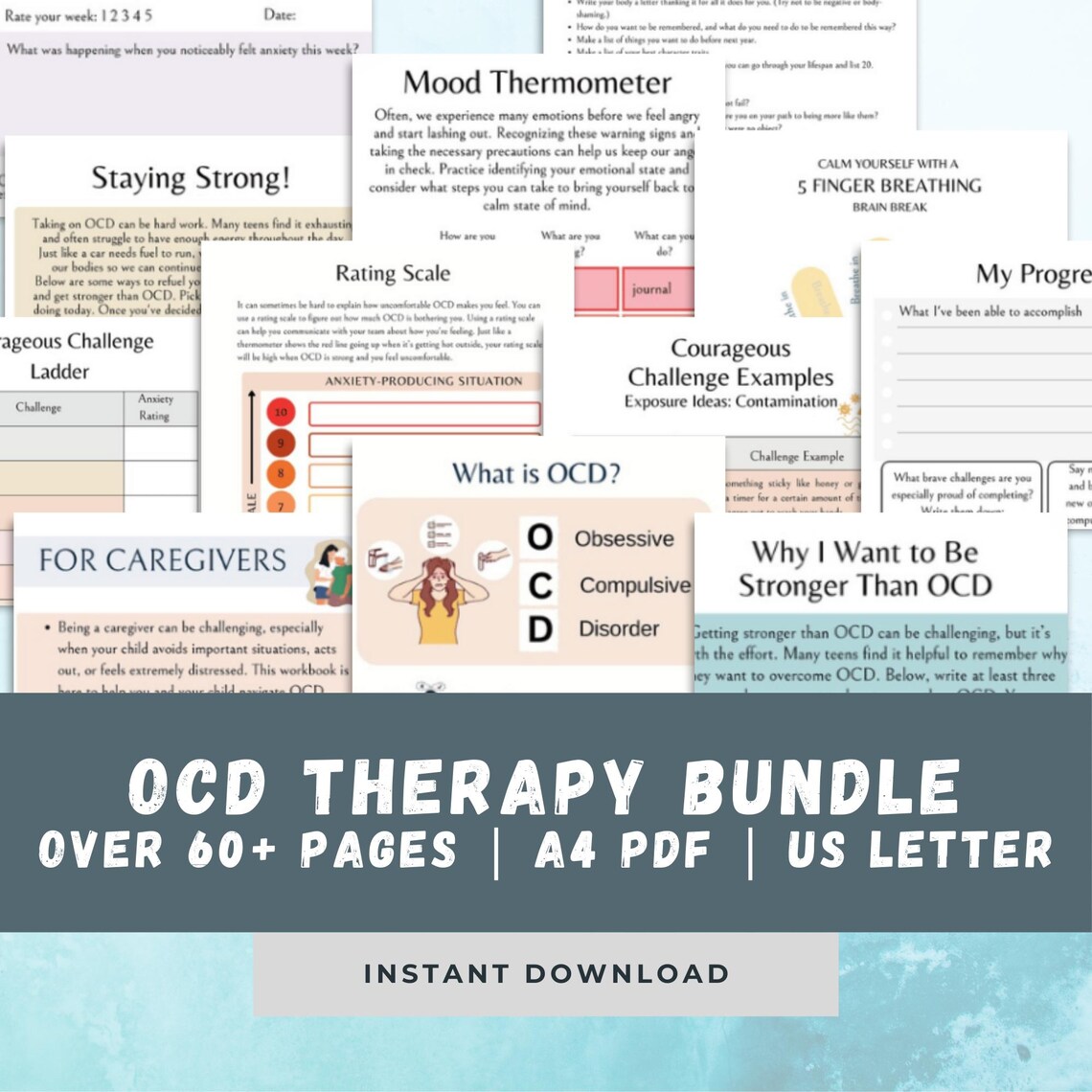 OCD Management Solutions | Self-care Workbook Printable | OCD Therapy ...