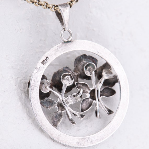 27 mm ø - Antique Art Nouveau pendant for necklac… - image 3