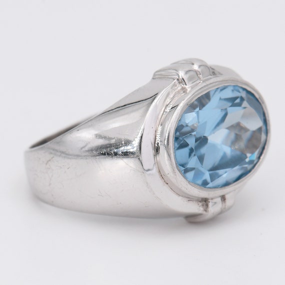 Size 57 - High-quality vintage unisex ring with o… - image 3
