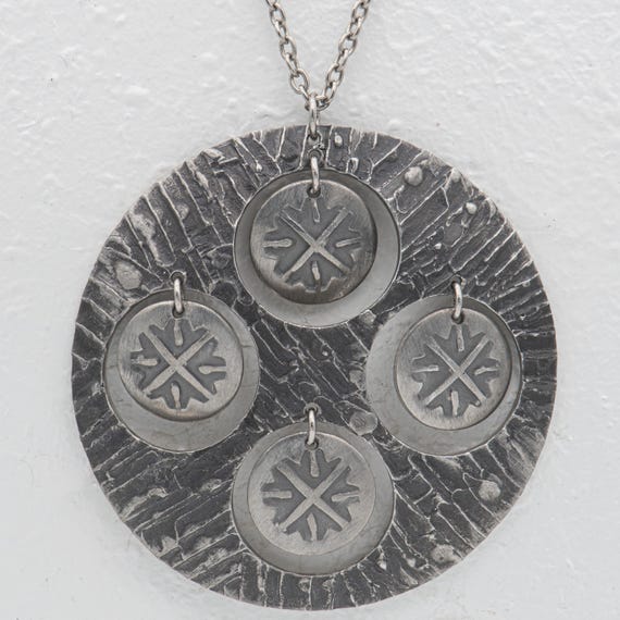 62 Cm - Rolf Buodd Tinn Norway Necklace Made of Pewter, Handmade 