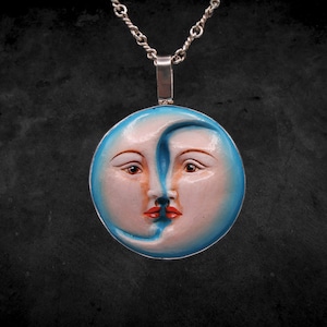 Sergio Bustamante Moon Pendant - Etsy