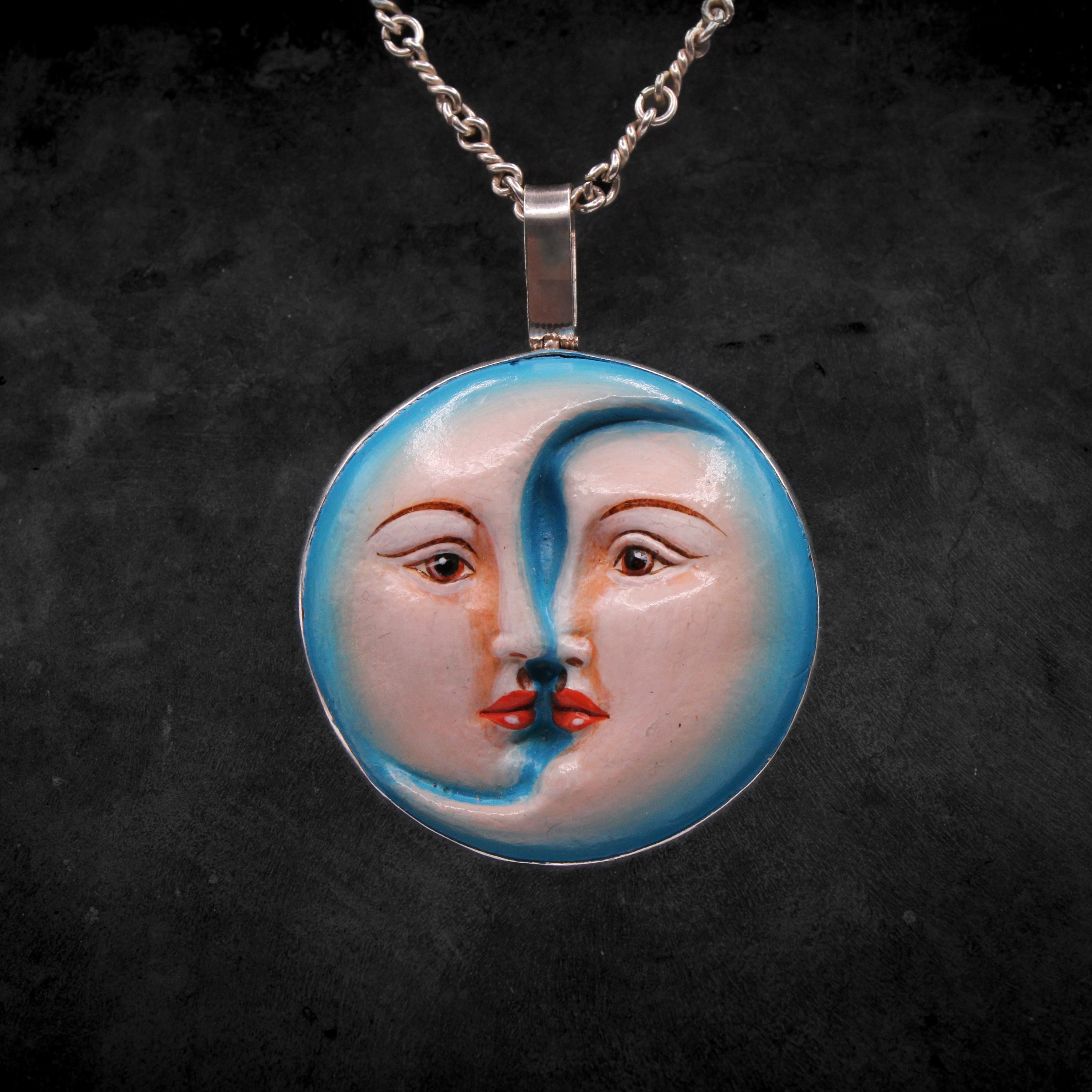 Moon face pendant discount