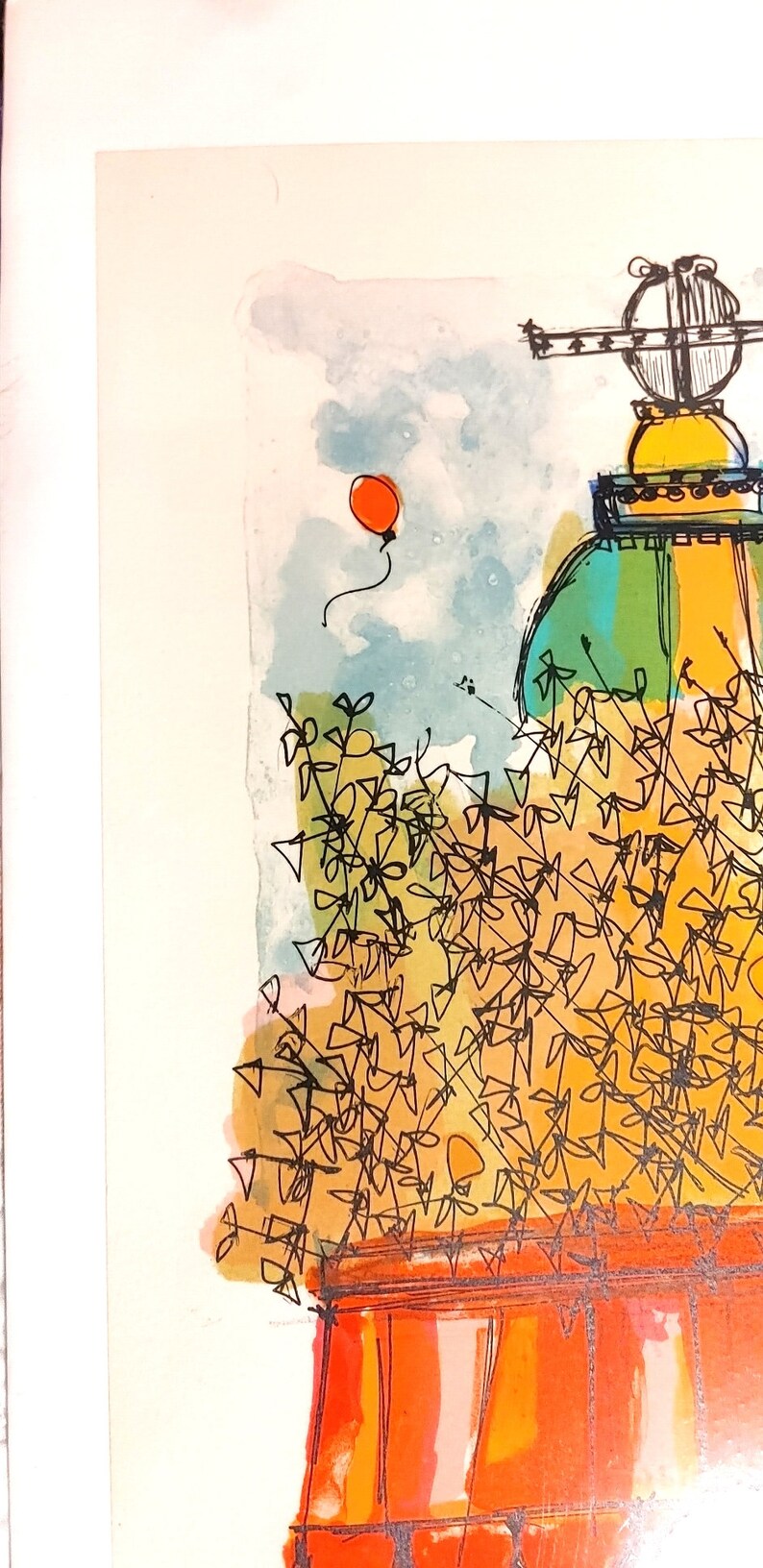 Susan Pear Meisel loiseau Bleu Limited Edition Lithograph, Artist ...