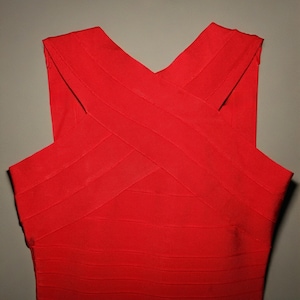 BCBG Max Azria Red Bandage Sleeveless Cocktail Dress Size S