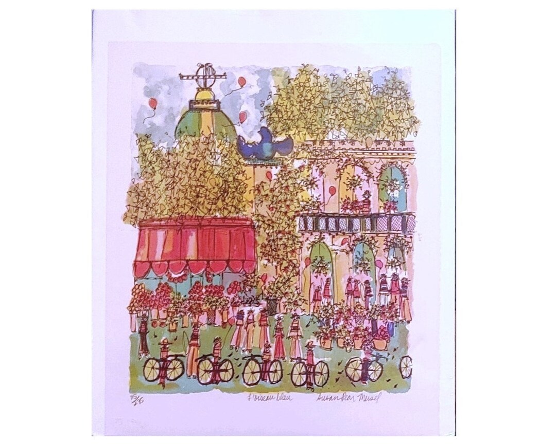 Susan Pear Meisel loiseau Bleu Limited Edition Lithograph, Artist ...