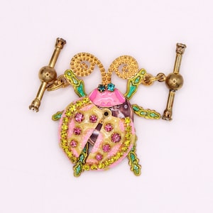 Vintage LATR 2GO/Lunch at the Ritz “Ladybug” Charm/Link Bracelet Toggle