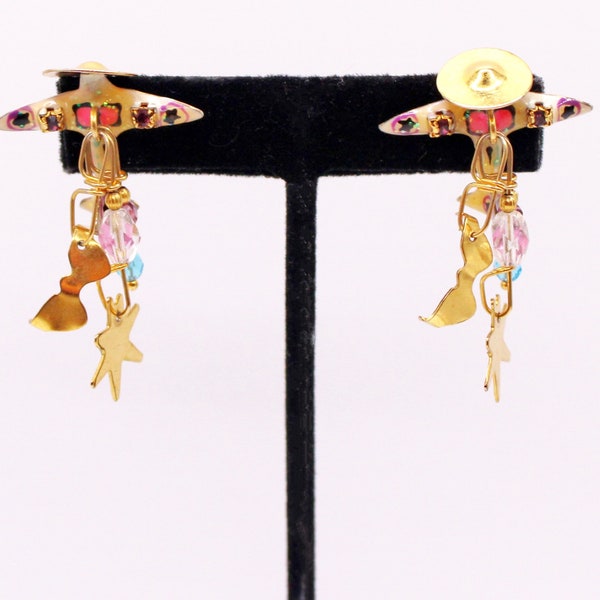 Vintage 1980’s Lunch at the Ritz “Planes” Drop Dangle Earrings