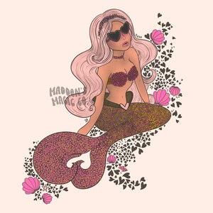 Valentine Mermaid Love PNG Design für den Sublimationsdruck, sofortiger digitaler Download, T-Shirt Design, Retro Becher Design | Boho Meerjungfrau | xoxo
