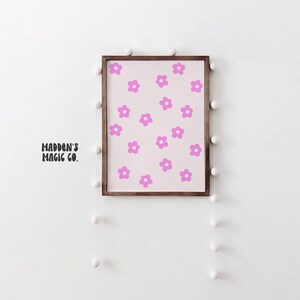 Retro flower print, Daisy Wall art, Boho Nursery Decor, Daisy Nursery art, Daisy Poster, Instant Digital Download