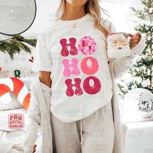 Groovy Ho Ho Ho png, Disco Weihnachten Sublimation, Hippie Weihnachten png, Retro Ho Ho Ho png, Trendy Weihnachten png