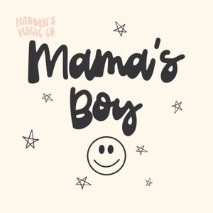 Boho Mama’s boy PNG for Sublimation | Instant Digital Download | Retro