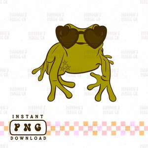 Süßer Frosch PNG | Frosch Clip Art | Sublimationsdesign | Sofortiger digitaler Download