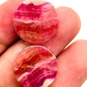 Pink Cobalt Calcite Pair, Cobalt Calcite Crystal - Natural Healing Stone - Chakra Balancing Crystal- Wholesale Gemstones- 17x17x4 MM 25 CT