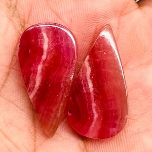 Cobalt Calcite Crystal - Natural Healing Stone - Pink Cobalt Pair - Chakra Balancing Crystal- Wholesale Gemstones- 28x14x5mm 34 CT