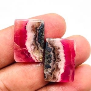 Natural Pink Cobalt Calcite Pair, Cobalt Calcite Crystal - Healing Stone - Chakra Balancing Crystal- Wholesale Gemstones- 19x14x4mm 27 CT