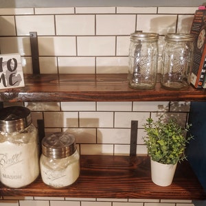 Exposed Bracket Floating Shelf