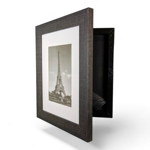 Cadre photo dissimulé, 8 x 10, 5 x 7, noir, rangement secret