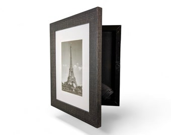 Concealment Picture Frame, 8x10, 5x7, Black, Secret Storage