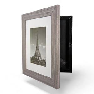 Concealment Picture Frame, 8x10, 5x7, Grey, Secret Storage