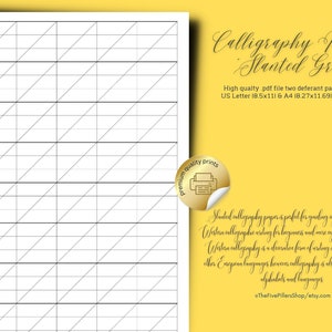 Calligraphy Practice Template Download. Italic Calligraphy Guide. Printable  Script Handwriting Guide. Lined Calligraphy Practice Paper. 