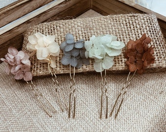 Hairpins made from real dried flowers|subtle hair accessories|wedding jewelry|boho hair accessories|flowers for the hair|bridal jewelry|hair clip