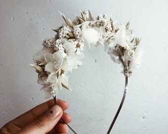 Headband made of dried flowers | flower girl | wedding | bridal jewelry | flower wreath | hair jewelry | head wreath | tiara | JGA | bachelorette party | boho